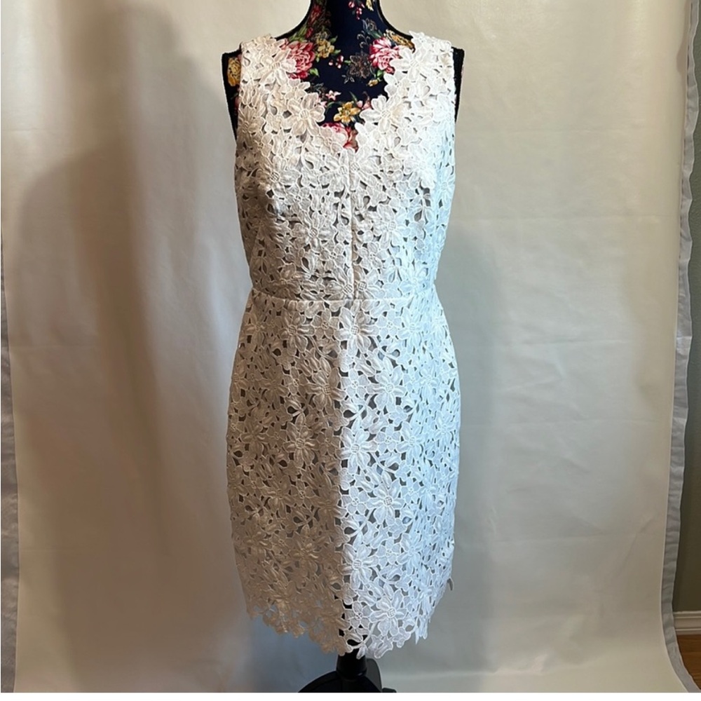 Ann Taylor Loft White Lace Engagement Party Dress